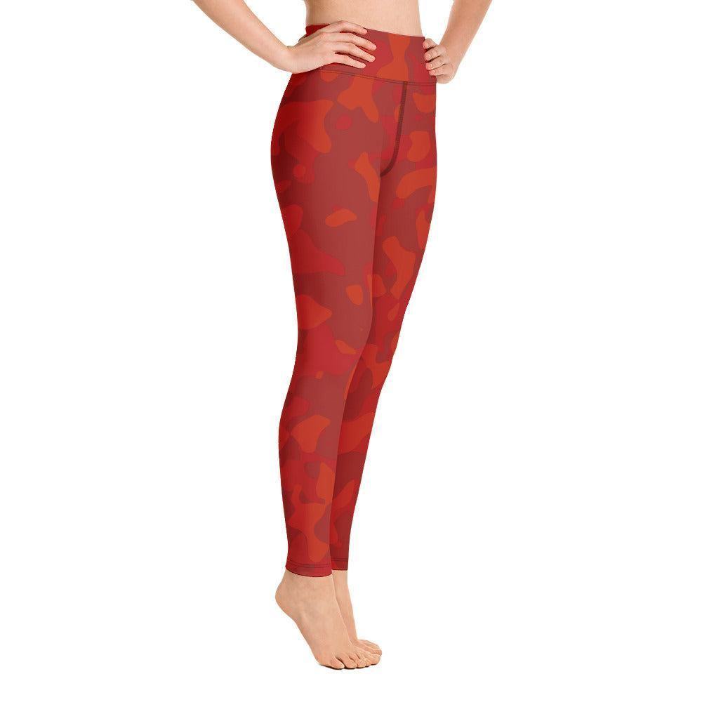 Red Camouflage Damen Yoga Leggings Yoga Leggings 59.99 atmungsaktiv, Camo, Camouflage, Damen, Design, Elastan, Fitness, Flexibilität, fließend, gleiten, Gummizug, High, Hüftbewegungen, kompression, Leggings, Mikrofasergarn, Muster, Pattern, Polyester, Posen, red, rot, Schutzfaktor, Sport, Stretch, Studio, stylisch, UV, Vier-Wege-Stretch, Waist, Yoga JLR Design