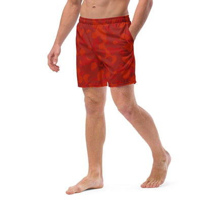 Red Camouflage Herren Badehosen Badehose 64.99 Badehose, Badevergnügen, Camo, Camouflage, Elastan, Herren, Hüftband, Innenfutter, Komfort, Kordelzug, Mann, Muster, Männer, Passform, Pattern, Polyester, Pool, recycelt, red, rot, Scheuerschutz, See, Tarnmuster, trocknend JLR Design