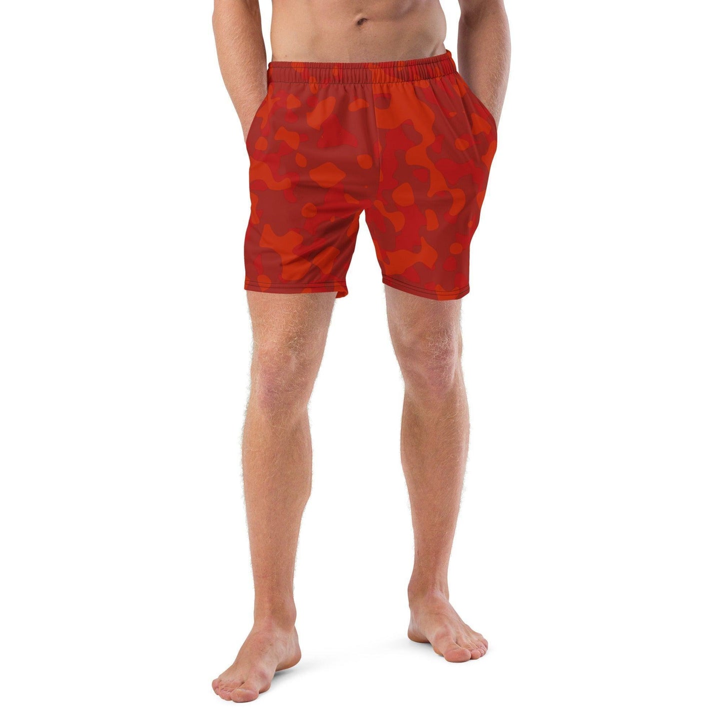 Red Camouflage Herren Badehosen Badehose 64.99 Badehose, Badevergnügen, Camo, Camouflage, Elastan, Herren, Hüftband, Innenfutter, Komfort, Kordelzug, Mann, Muster, Männer, Passform, Pattern, Polyester, Pool, recycelt, red, rot, Scheuerschutz, See, Tarnmuster, trocknend JLR Design