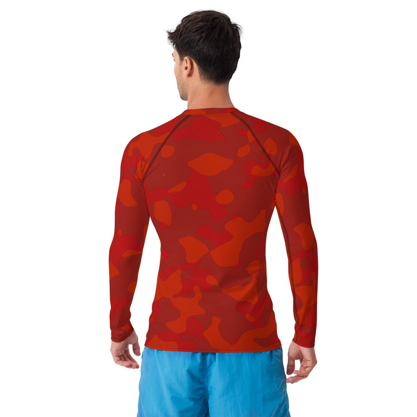 Red Camouflage Herren Rash Guard Rash Guard 59.99 4-Wege, Atmungsaktiv, bequem, Camo, Camouflage, Design, Elastan, Fashion, Flachnaht, Guard, Hautschutz, Kompression, Langarmshirt, Mode, Männermode, Outdoor, Pattern, Polyester, Rash, red, rot, Sand, Schwimmen, Sonnenschutz, Sportbekleidung, Strandmode, Stretchstoff, Style, Surfen, Tarnmuster, trocknend, Wassersport, Wind JLR Design