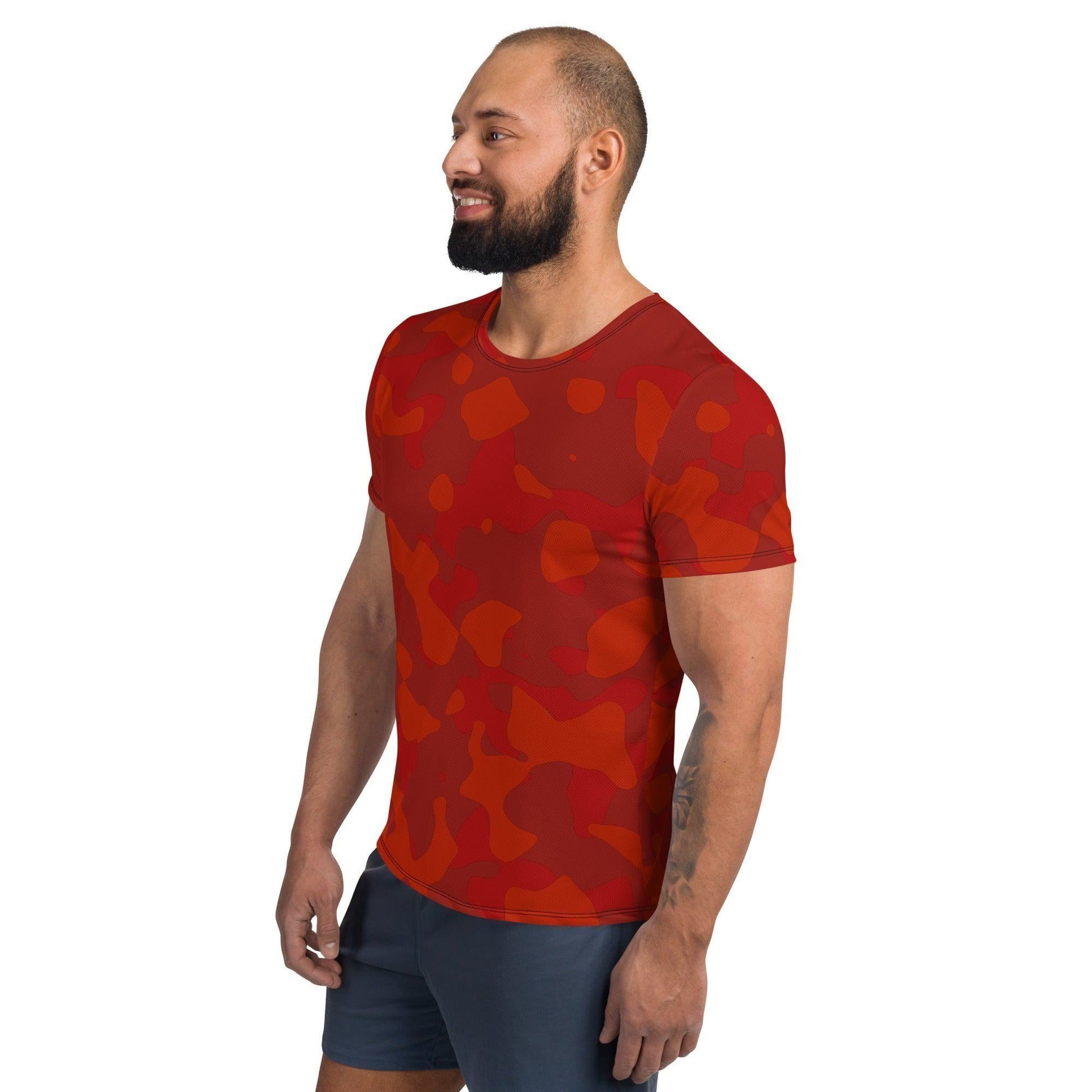Red Camouflage Sport T-Shirt für Herren -- Red Camouflage Sport T-Shirt für Herren - undefined Sport T-Shirt | JLR Design