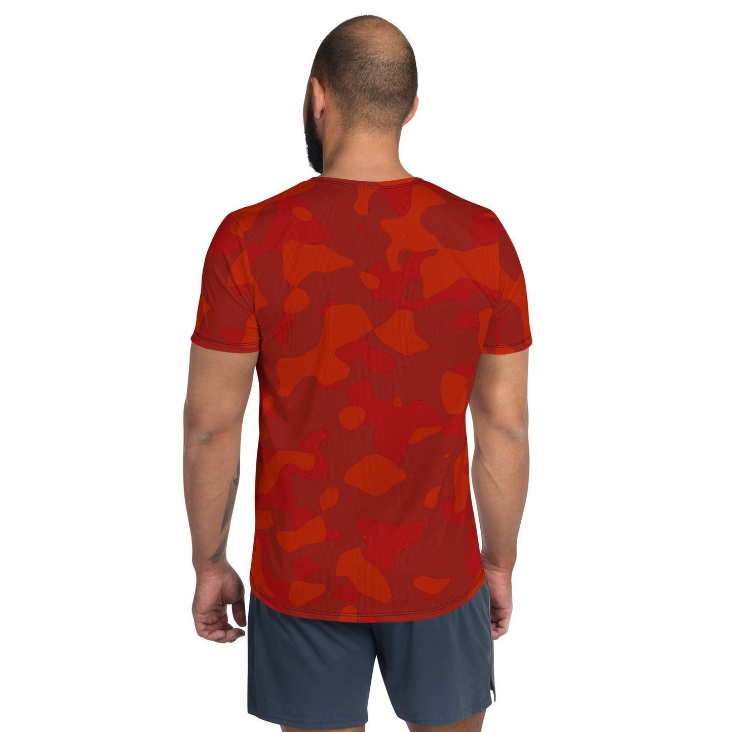 Red Camouflage Sport T-Shirt für Herren Sport T-Shirt JLR Design