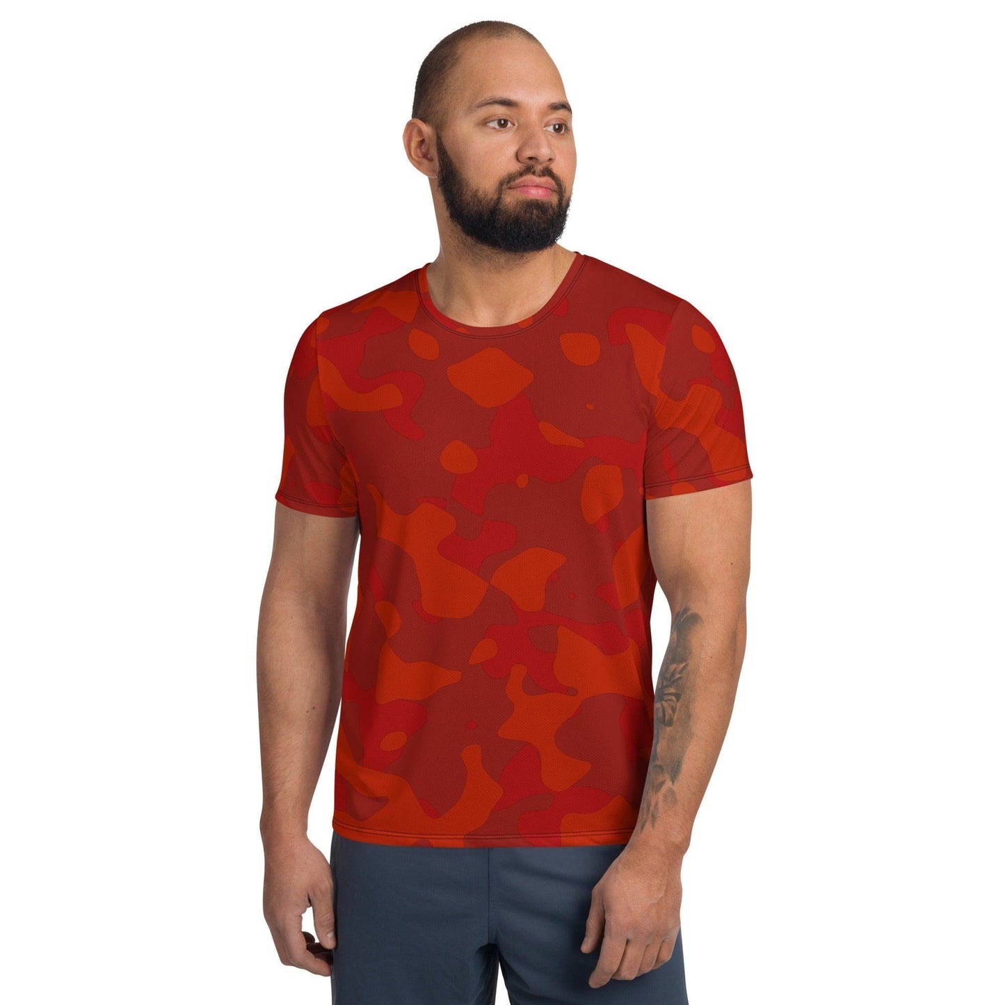 Red Camouflage Sport T-Shirt für Herren Sport T-Shirt JLR Design