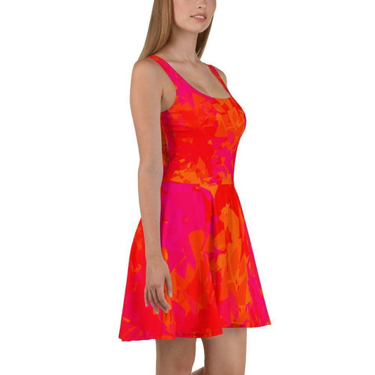 Red Crystal Skater Kleid -- Red Crystal Skater Kleid - XS Skater Kleid | JLR Design