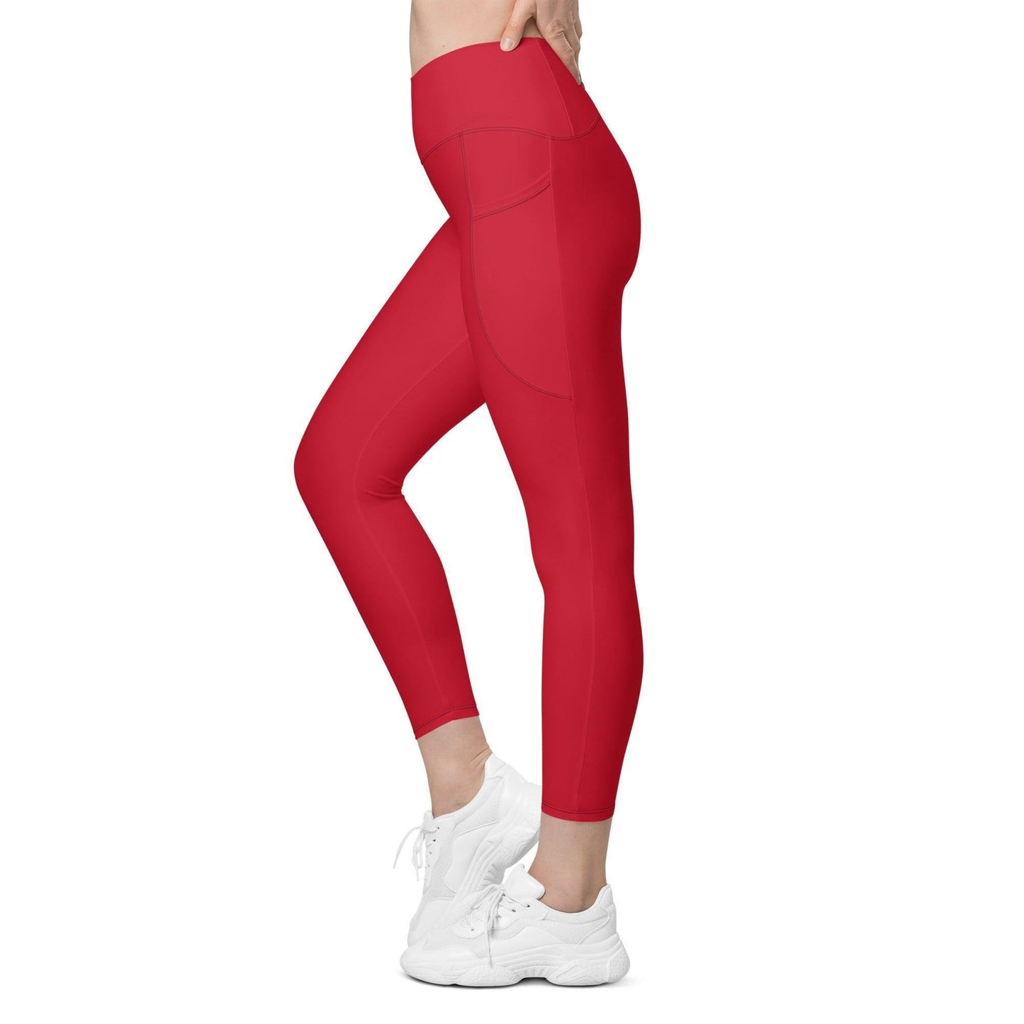 Rote Damen V-Bund Leggings mit Taschen V-Bund Leggings 59.99 1 Tasche auf jeder Seite, atmungsaktives Material, Damen, Design, einfarbig, Elastan, Fashion, Hoch tailliert, hoher Tragekomfort, Komfort, Mode, OEKOTEX100, Outfit, Polyester, red, rot, schmeichelhafter Schnitt, Style, UPF50, V-Bund Leggings JLR Design