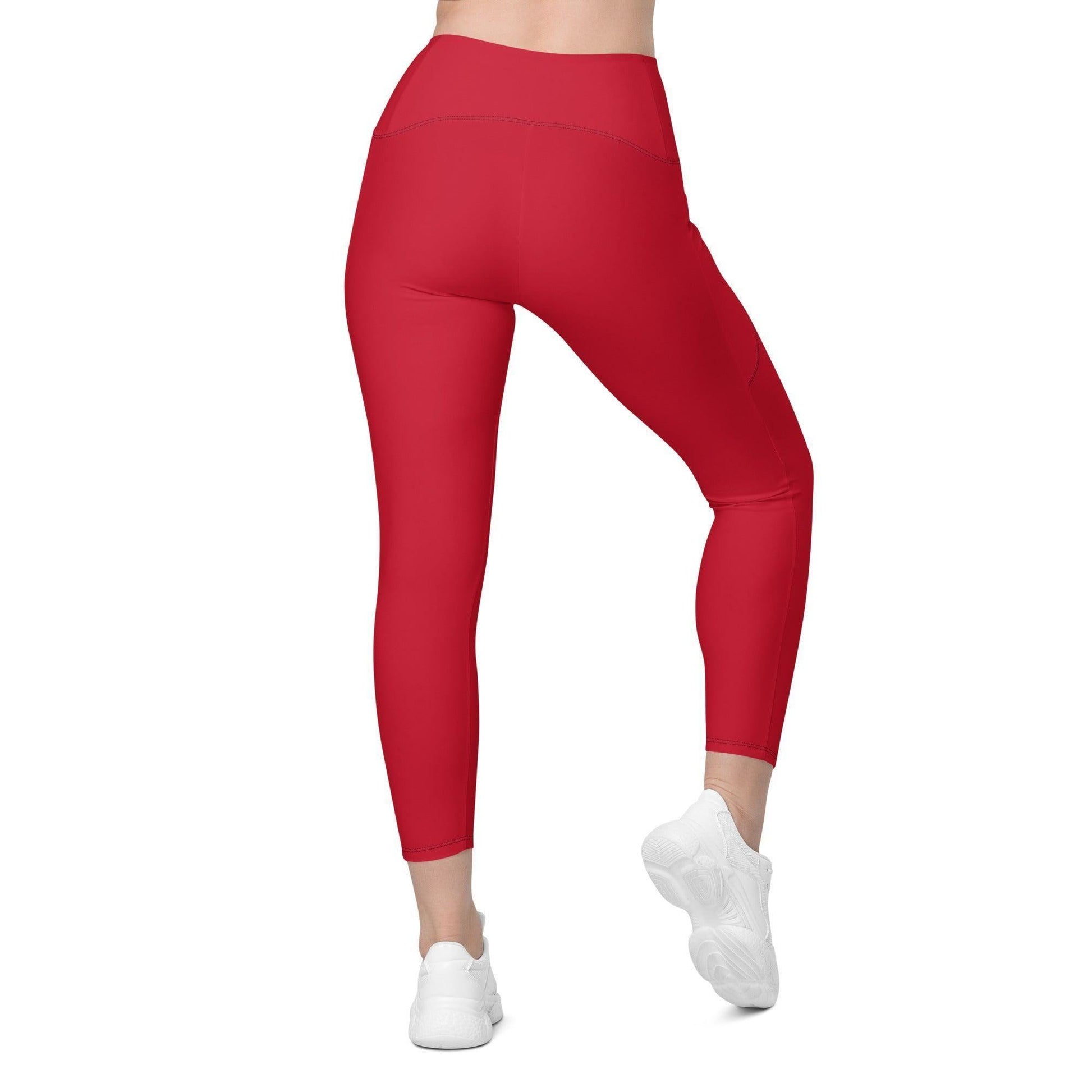 Rote Damen V-Bund Leggings mit Taschen V-Bund Leggings 59.99 1 Tasche auf jeder Seite, atmungsaktives Material, Damen, Design, einfarbig, Elastan, Fashion, Hoch tailliert, hoher Tragekomfort, Komfort, Mode, OEKOTEX100, Outfit, Polyester, red, rot, schmeichelhafter Schnitt, Style, UPF50, V-Bund Leggings JLR Design