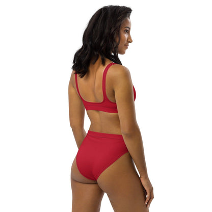 Roter High Waist Bikini Bikini 49.99 Bikini, Design, einfarbig, Einlagen, Elastan, Fashion, GRS, High, Mode, Passform, Polyester, red, rot, Style, UPF50, Waist, zweilagig, zweitilig, Ökotex JLR Design