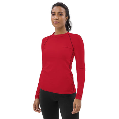 Rotes Damen Rash Guard Rash Guard 54.99 4-Wege, Atmungsaktiv, Badebekleidung, bequem, einfarbig, Elastan, Feminin, Flachnaht, Guard, Hautschutz, Kompression, Langarm, Langarmshirt, Männermode, Outdoor, Polyester, Rash, red, rot, Sand, Schwimmen, Sonnenschutz, Sportbekleidung, Strandmode, Stretchstoff, Surfen, trocknend, Wassersport, Wind JLR Design