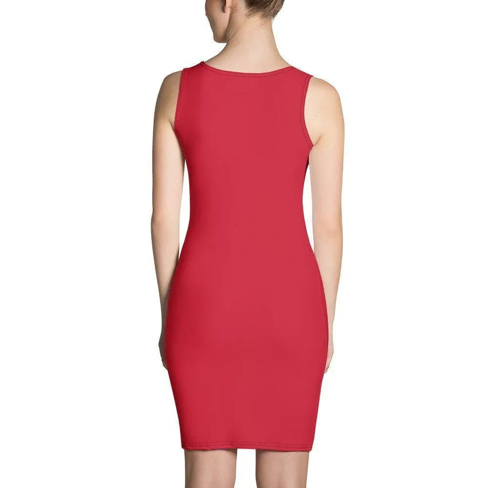 Rotes enganliegendes Kleid Kleid JLR Design
