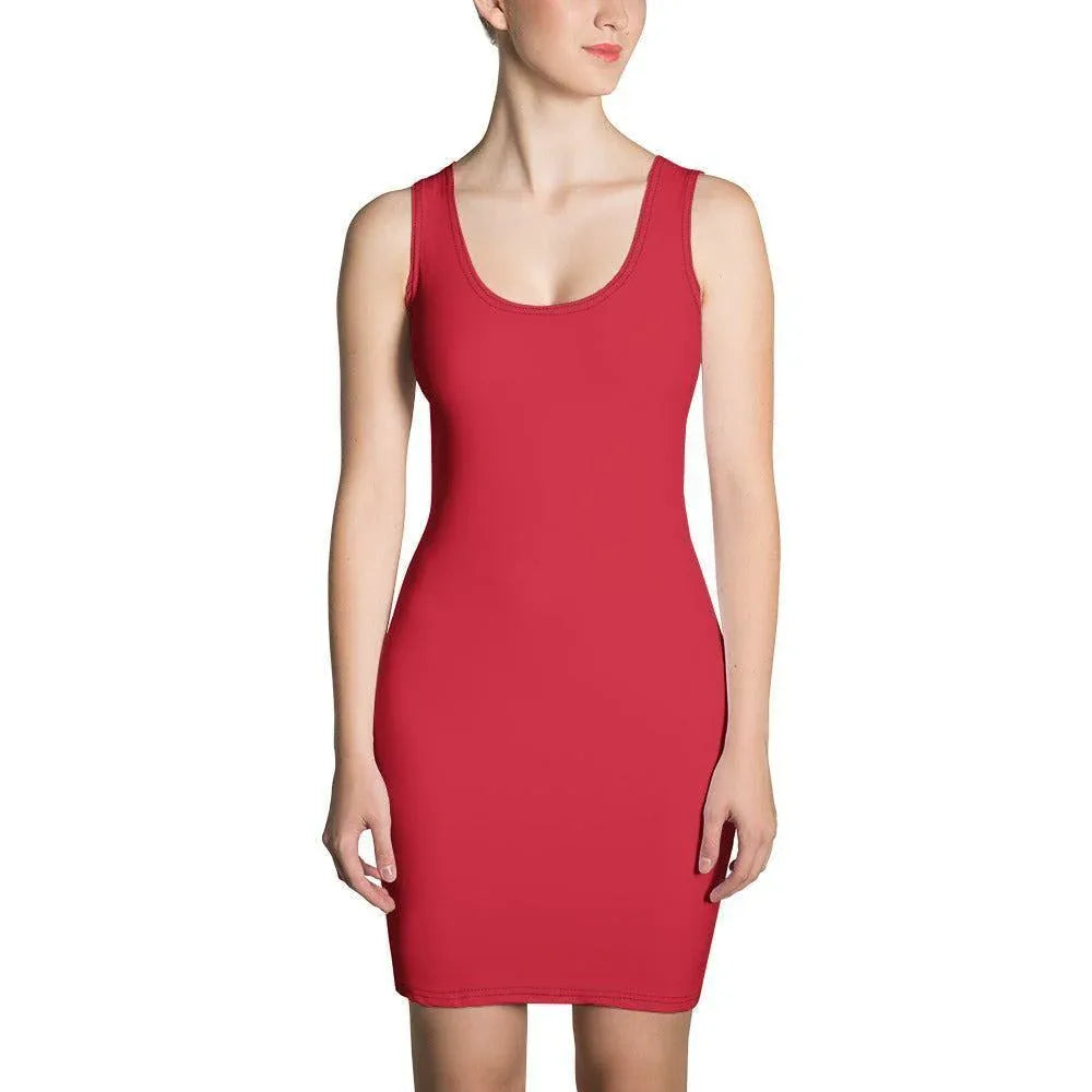 Rotes enganliegendes Kleid Kleid JLR Design