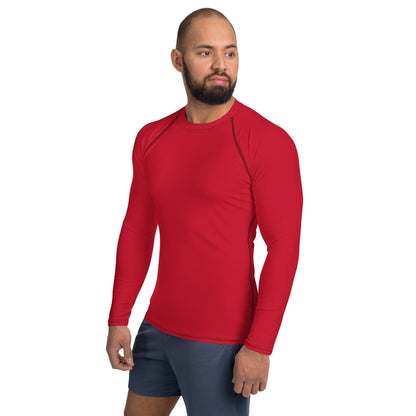 Rotes Herren Rash Guard Rash Guard 54.99 4-Wege, Atmungsaktiv, bequem, einfarbig, Elastan, Flachnaht, Guard, Hautschutz, Kompression, Langarmshirt, Männermode, Outdoor, Polyester, Rash, red, rot, Sand, Schwimmen, Sonnenschutz, Sportbekleidung, Strandmode, Stretchstoff, Surfen, trocknend, Wassersport, Wind JLR Design