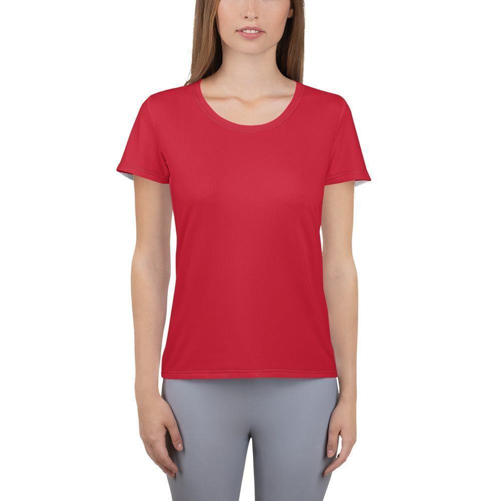 Rotes Sport T-Shirt für Damen Sport T-Shirt JLR Design