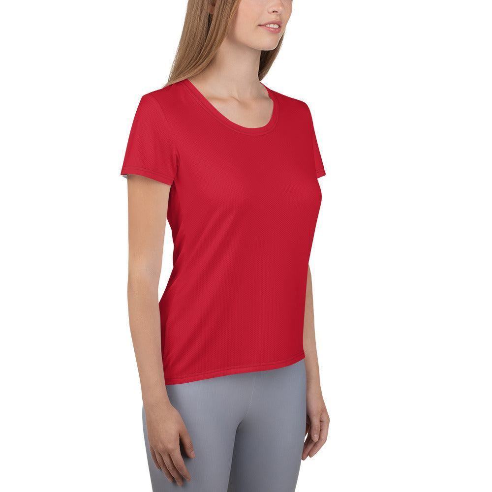 Rotes Sport T-Shirt für Damen Sport T-Shirt JLR Design
