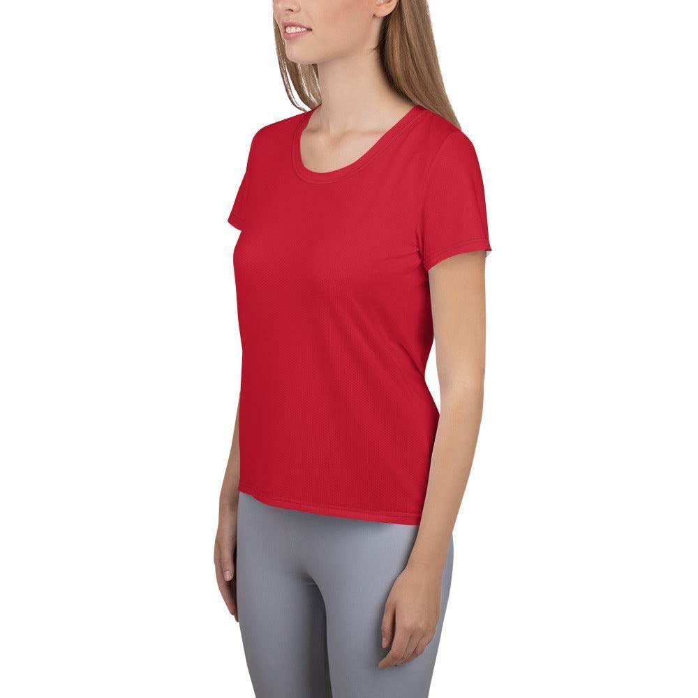 Rotes Sport T-Shirt für Damen Sport T-Shirt JLR Design
