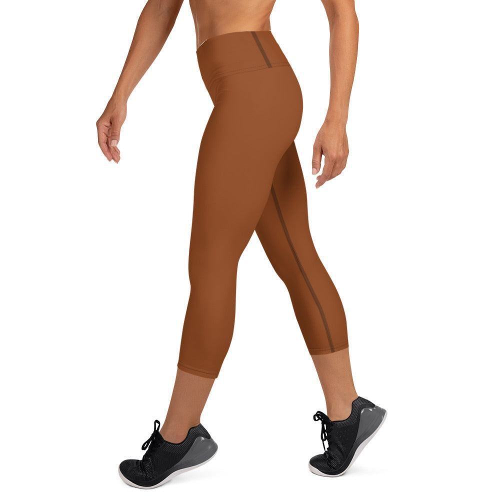 Saddle Brown Damen Yoga Capri Leggings -- Saddle Brown Damen Yoga Capri Leggings - undefined Yoga Capri Leggings | JLR Design