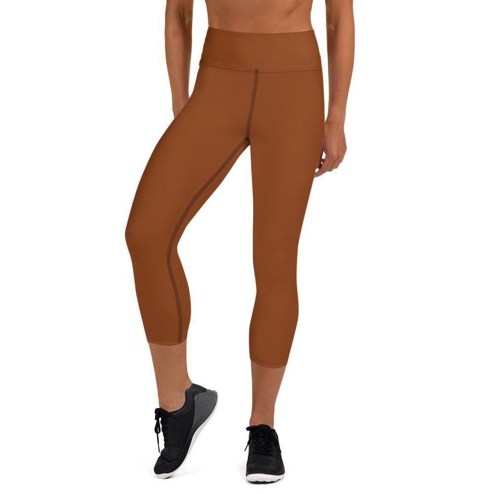 Saddle Brown Damen Yoga Capri Leggings Yoga Capri Leggings 49.99 Bewebungsfreiheit, Bewegung, braun, brown, Bund, Capri, Damen, Design, einfarbig, Elastan, Fashion, Fitness, Fitnessstudio, Flacher, Gummizug, Gym, hochwertig, Körper, Leggings, Material, Mode, Polyester, Saddle, Saum, Session, Sport, Streetwear, Style, USF50, Vier-Wege-Stretch, Wadenlang, Yoga JLR Design