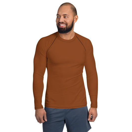 Saddle Brown Herren Rash Guard Rash Guard 54.99 4-Wege, Atmungsaktiv, bequem, braun, Brown, einfarbig, Elastan, Flachnaht, Guard, Hautschutz, Kompression, Langarmshirt, Männermode, Outdoor, Polyester, Rash, Saddle, Sand, Schwimmen, Sonnenschutz, Sportbekleidung, Strandmode, Stretchstoff, Surfen, trocknend, Wassersport, Wind JLR Design