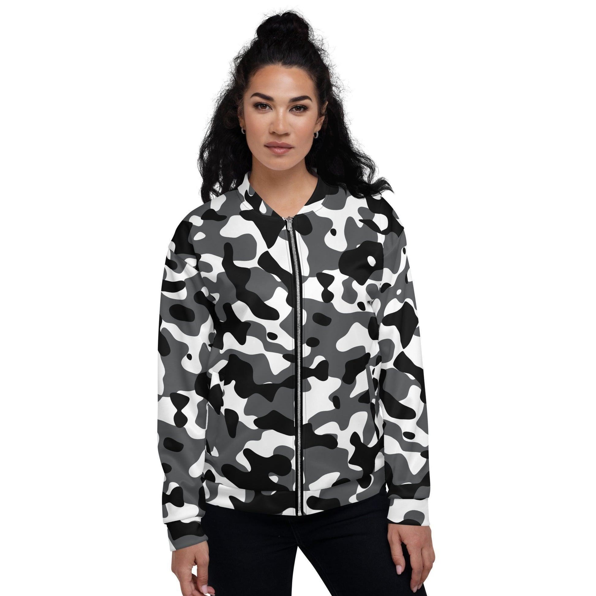 Schwarz Grau Weiss Camouflage Bomberjacke Bomberjacke 79.99 abgesetzte, Begleiter, Black, Bomberjacke, Camo, Camouflage, casual, Damen, elastische, Fleece, Frau, gebürstetem, Grau, Grey, Have, Herren, Innenseite, Kleidungsstück, Mann, Must, Nackenband, Outfit, Passform, Pattern, Polyester, praktisch, Reißverschluss, robustes, Schwarz, Silbener, stilvoll, Stoff, streetwear, Taille, Tarnmuster, Taschen, Unisex, vielseitiger, Weiss, White, YKK, Überwendlichnähte JLR Design