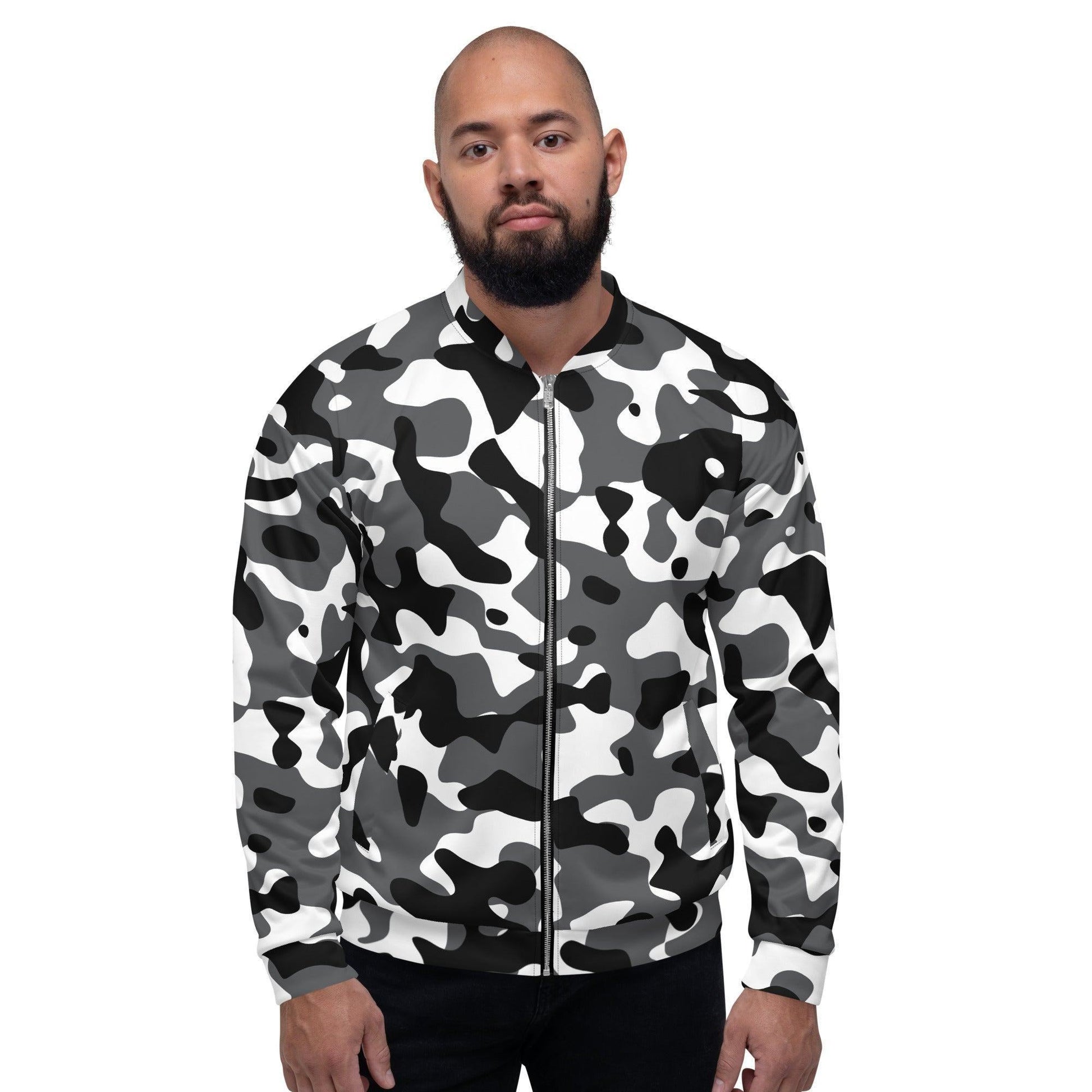 Schwarz Grau Weiss Camouflage Bomberjacke Bomberjacke 79.99 abgesetzte, Begleiter, Black, Bomberjacke, Camo, Camouflage, casual, Damen, elastische, Fleece, Frau, gebürstetem, Grau, Grey, Have, Herren, Innenseite, Kleidungsstück, Mann, Must, Nackenband, Outfit, Passform, Pattern, Polyester, praktisch, Reißverschluss, robustes, Schwarz, Silbener, stilvoll, Stoff, streetwear, Taille, Tarnmuster, Taschen, Unisex, vielseitiger, Weiss, White, YKK, Überwendlichnähte JLR Design