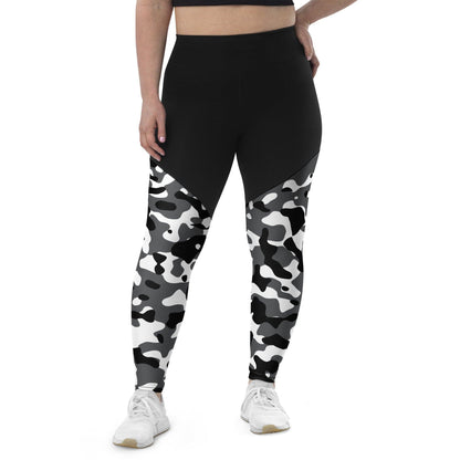 Schwarz Grau Weiß Camouflage Damen Sport Leggings Sport Leggings 62.99 Activewear, atmungsaktiv, auffällig, Bewegungsfreiheit, Black, blickdicht, Camo, Camouflage, Damen, Design, Elastan, eng, Fashion, Feuchtigkeit, Figur, Fitnessstudio, funktional, Grau, Grey, Gym, Gürtel, Leggings, Mode, Muster, Natur, OEKOTEX100, Passform, Polyamid, Polyester, praktisch, Qualität, Schwarz, Schweiß, Sport, Stoff, Style, Taille, Tarnfarbe, Tarnmuster, Tasche, UPF50, verdichteter, weibliche, Weiß, White, Yoga JLR Design