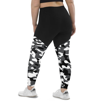 Schwarz Grau Weiß Camouflage Damen Sport Leggings Sport Leggings 62.99 Activewear, atmungsaktiv, auffällig, Bewegungsfreiheit, Black, blickdicht, Camo, Camouflage, Damen, Design, Elastan, eng, Fashion, Feuchtigkeit, Figur, Fitnessstudio, funktional, Grau, Grey, Gym, Gürtel, Leggings, Mode, Muster, Natur, OEKOTEX100, Passform, Polyamid, Polyester, praktisch, Qualität, Schwarz, Schweiß, Sport, Stoff, Style, Taille, Tarnfarbe, Tarnmuster, Tasche, UPF50, verdichteter, weibliche, Weiß, White, Yoga JLR Design