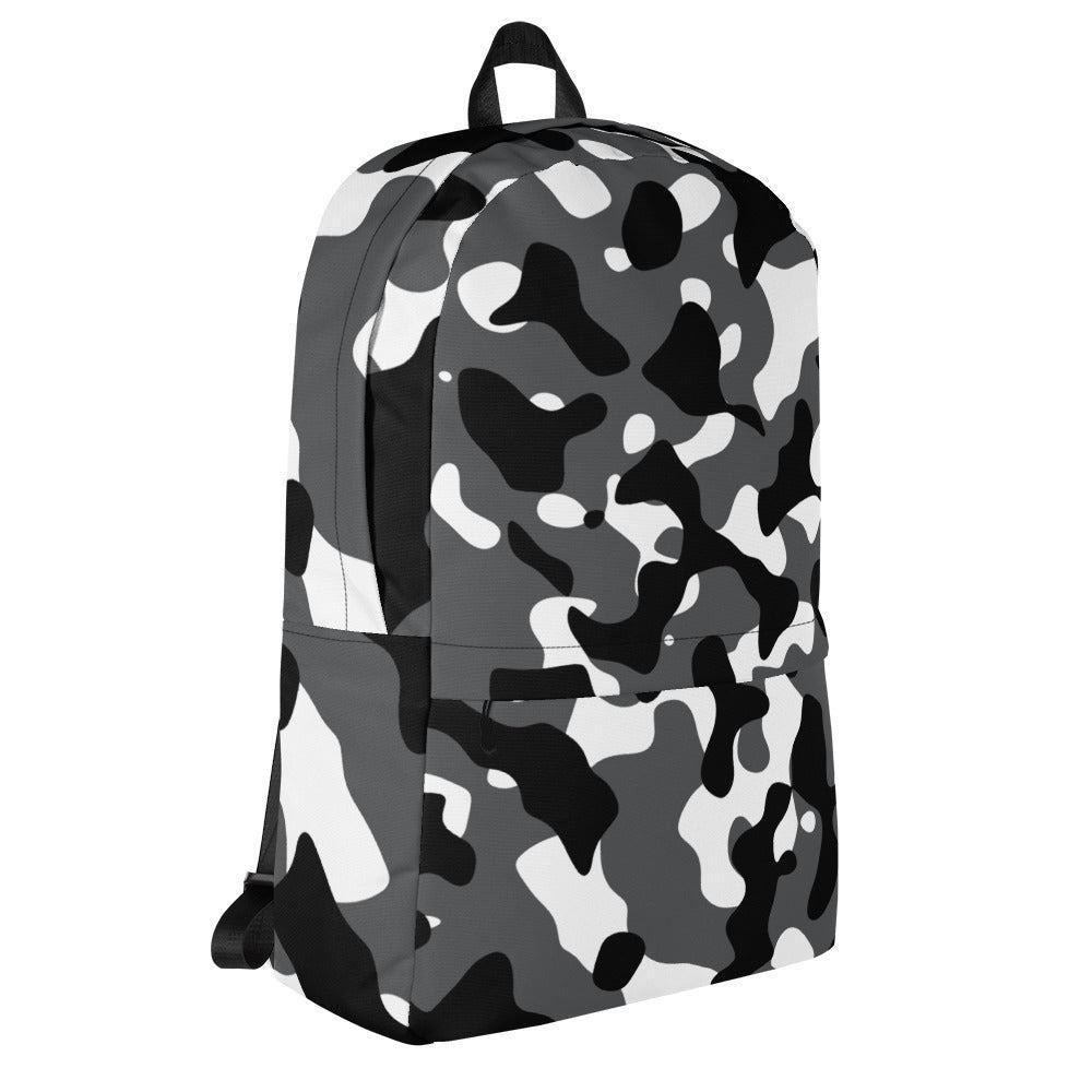 Schwarz Grau Weiss Camouflage mittelgroßer Rucksack Rucksack 63.99 15l, 20kg, Accessoire, Backpack, Black, Camo, Camouflage, Design, einfarbig, Fach, Fashion, Freizeit, gepolstert, Grau, Grey, Innenfutter, Innentasche, Laptop, mittelgroß, Netzstoff, Pattern, Platz, Polyester, Rucksack, Schule, Schulrucksack, Schwarz, Seidiges, seperates, Streetwear, Style, Tarnmuster, Tasche, Transport, Vordertasche, wasserabweisend, Weiss, Wertsachen, White JLR Design