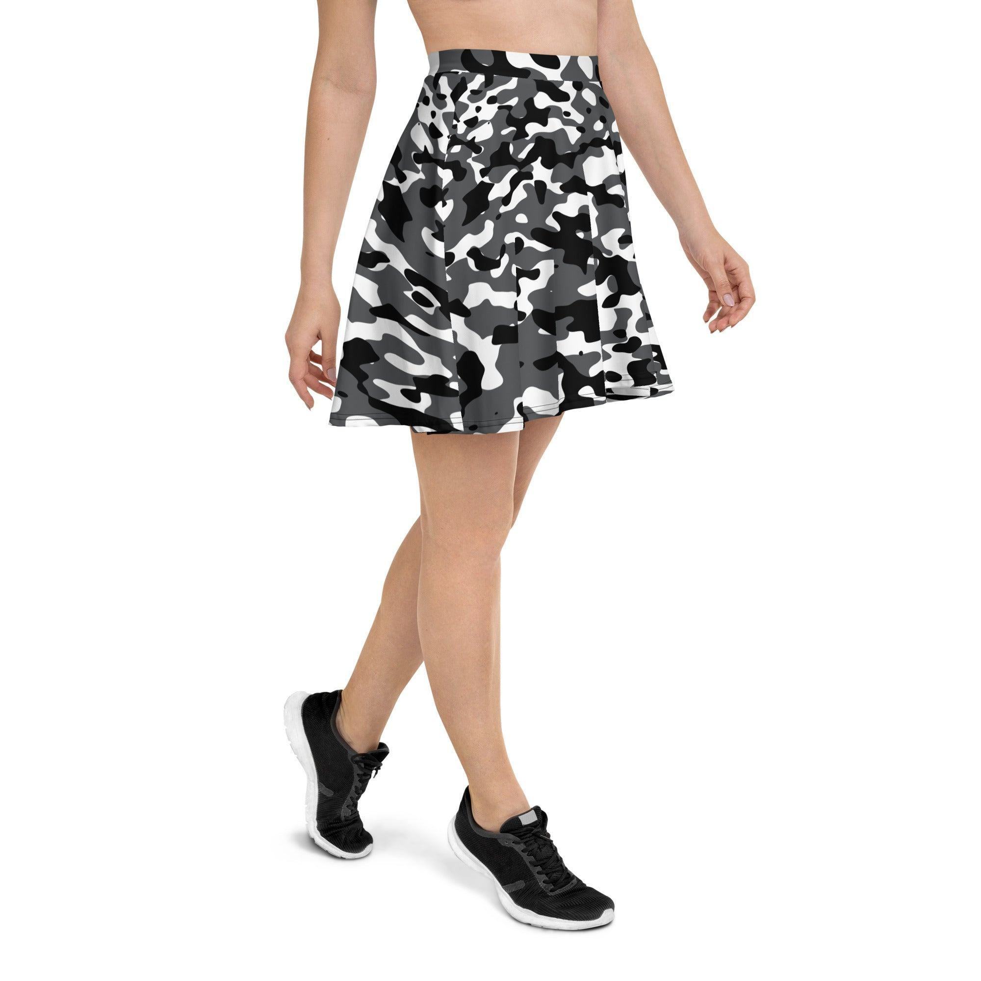 Black and white camo skirt hotsell