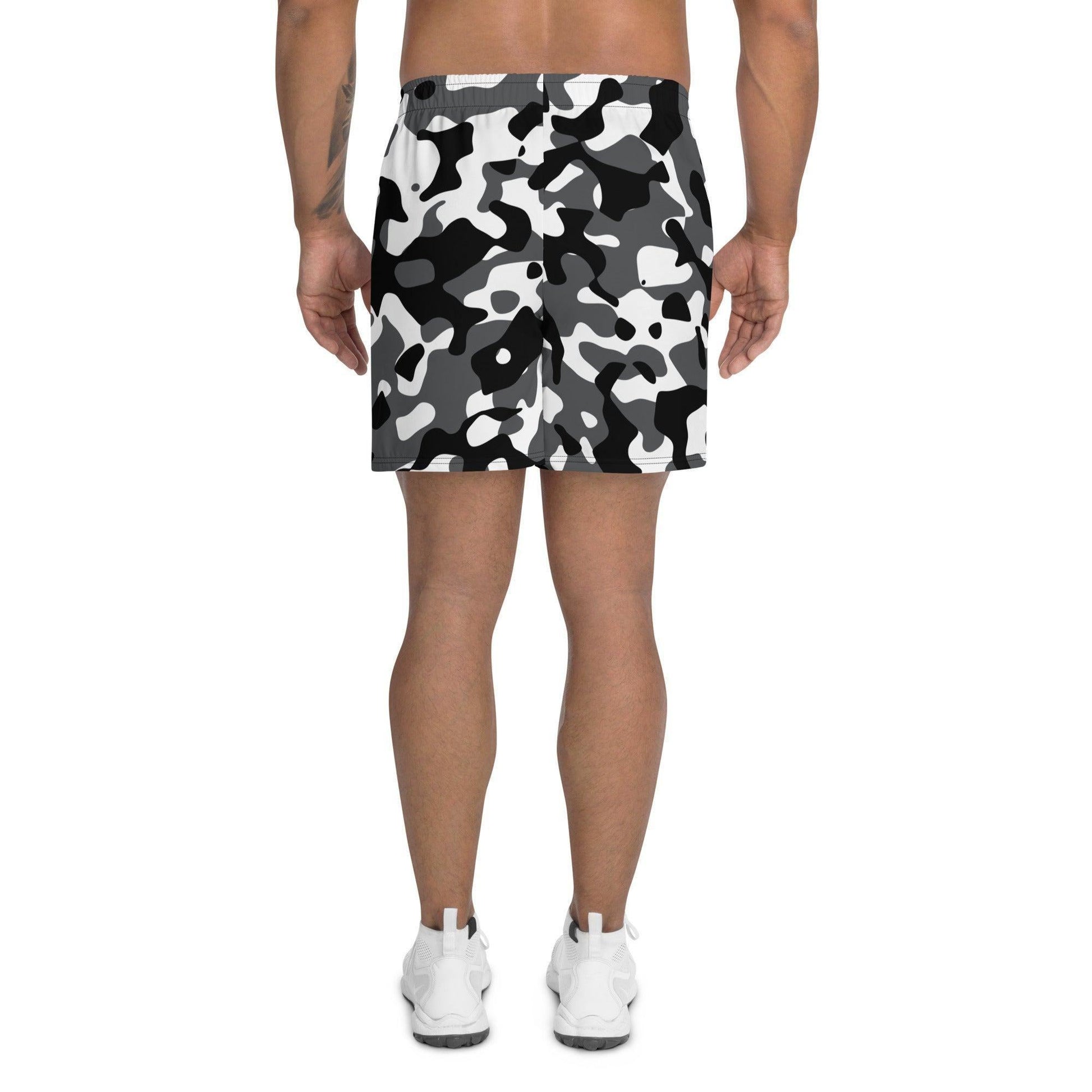 Schwarz Grau Weiß Herren Sport Shorts -- Schwarz Grau Weiß Herren Sport Shorts - undefined Sport Shorts | JLR Design