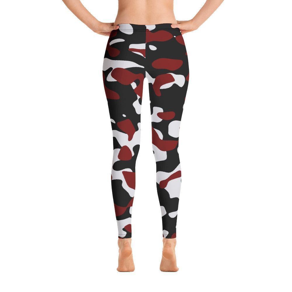 Schwarz Rot Weiß Camouflage Damen Leggings Leggings 59.99 Aktivität, Black, Camo, Camouflage, Damen, Damenmode, dehnbar, Design, einfarbig, elegant, Fashion, figurbetont, Fitness, laufen, Leggings, Mode, Muster, Outfit, Pattern, Pilates, Red, Rot, Schwarz, Sportbekleidung, Sportlerin, Streetwear, Stretch, stylisch, Tarnmuster, Tragekomfort, weich, Weiß, White, Yoga JLR Design