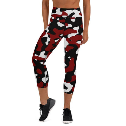 Schwarz Rot Weiß Camouflage Damen Yoga Capri Leggings Yoga Capri Leggings 54.99 Bewebungsfreiheit, Bewegung, Black, Bund, Camo, Camouflage, Capri, Damen, Design, Elastan, Fashion, Fitness, Fitnessstudio, Flacher, Gummizug, Gym, hochwertig, Körper, Leggings, Material, Mode, Pattern, Polyester, red, Rot, Saum, Schwarz, Session, Sport, Streetwear, Style, Tarnmuster, USF50, Vier-Wege-Stretch, Wadenlang, Weiß, white, Yoga JLR Design