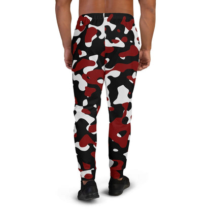 Schwarz Rot Weiß Camouflage Herren Jogginghose Jogginghose 66.99 atmungsaktiv, Baumwolle, black, Bündchen, Camo, Camouflage, Elastan, Fitness, Fleece, Gym, Herren, Jogginghose, Kordelzug, Mann, Muster, Männer, OEKOTEX100, Passform, Passoform, Pattern, Polyester, red, Relaxen, rot, schlanke, Schwarz, Sport, Tarnfarben, Taschen, Tragekomfort, Weiß, white JLR Design