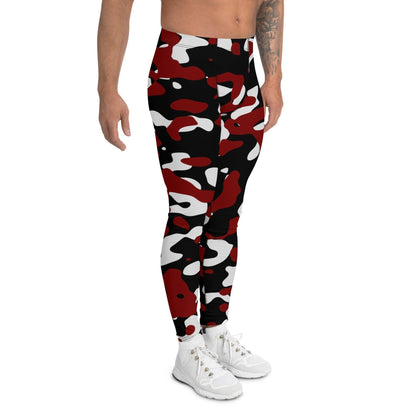 Schwarz Rot Weiß Camouflage Herren Leggings Leggings 59.99 aktiv, anliegend, atmungsaktiv, bequem, Bewegungsfreiheit, black, Camo, Camouflage, dehnbahr, Design, Fashion, Fitness, funktional, Herrenleggings, Laufen, Leggings, Mann, modebewusst, Muster, Outdoor, Passform, Patter, red, Rot, Schwarz, Sport, Sportbekleidung, Style, Tarnmuster, Tragegefühl, Training, Weiß, white, Yoga JLR Design