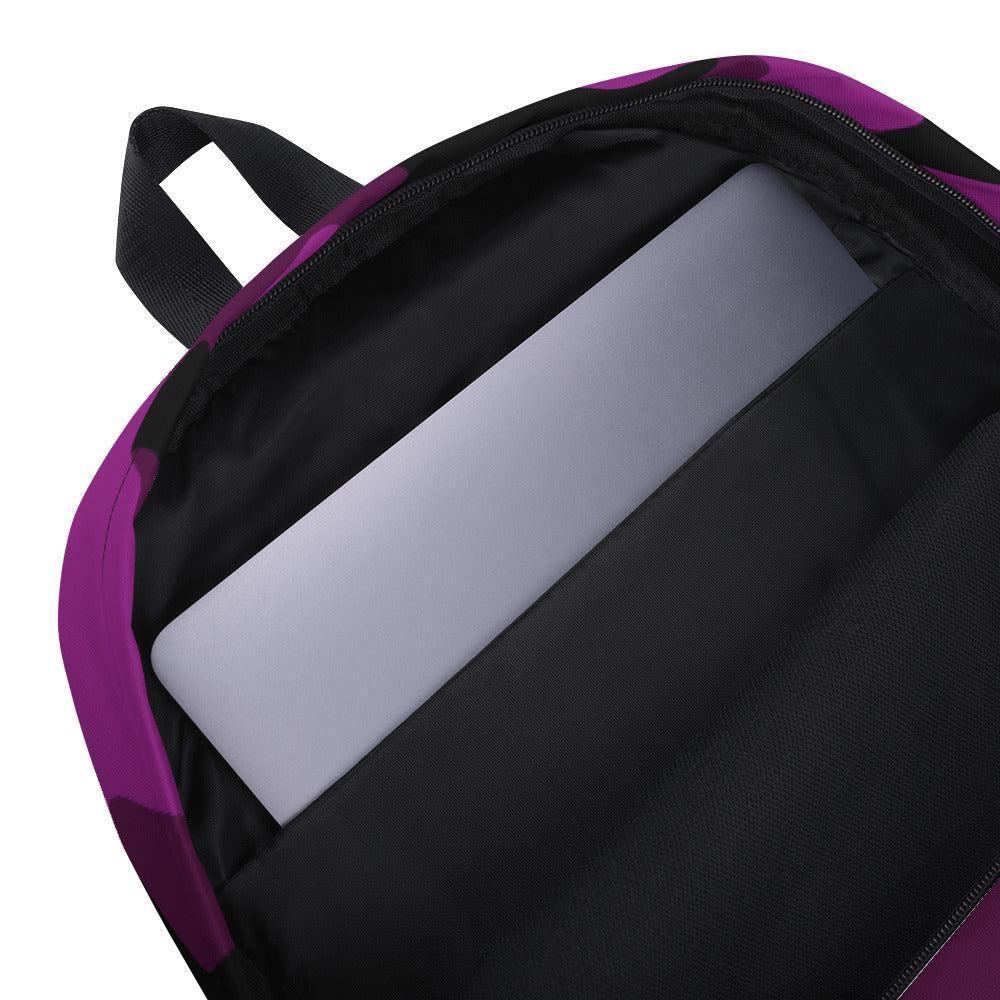 Schwarz Violet Camouflage mittelgroßer Rucksack Rucksack JLR Design