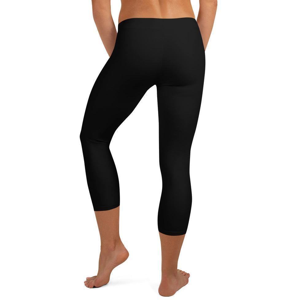 Schwarze Damen Capri Leggings -- Schwarze Damen Capri Leggings - undefined Capri Leggings | JLR Design