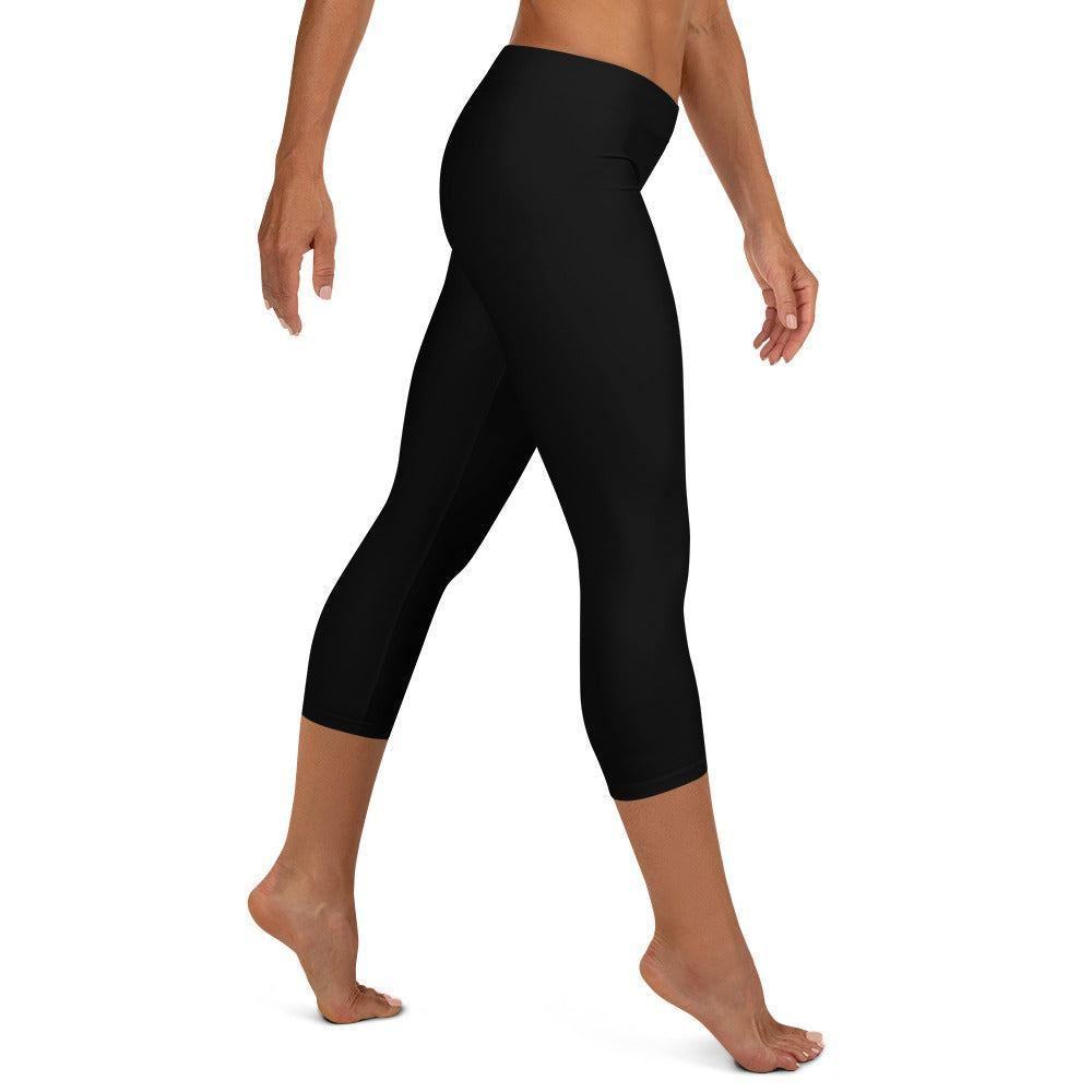 Schwarze Damen Capri Leggings -- Schwarze Damen Capri Leggings - undefined Capri Leggings | JLR Design