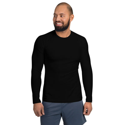 Schwarzer Herren Rash Guard Rash Guard 54.99 4-Wege, Atmungsaktiv, bequem, black, einfarbig, Elastan, Flachnaht, Guard, Hautschutz, Kompression, Langarmshirt, Männermode, Outdoor, Polyester, Rash, Sand, schwarz, Schwimmen, Sonnenschutz, Sportbekleidung, Strandmode, Stretchstoff, Surfen, trocknend, Wassersport, Wind JLR Design