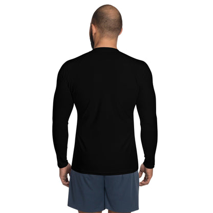 Schwarzer Herren Rash Guard Rash Guard 54.99 4-Wege, Atmungsaktiv, bequem, black, einfarbig, Elastan, Flachnaht, Guard, Hautschutz, Kompression, Langarmshirt, Männermode, Outdoor, Polyester, Rash, Sand, schwarz, Schwimmen, Sonnenschutz, Sportbekleidung, Strandmode, Stretchstoff, Surfen, trocknend, Wassersport, Wind JLR Design