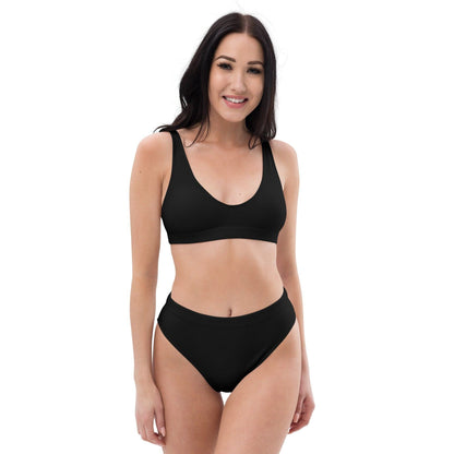 Schwarzer High Waist Bikini Bikini 49.99 Bikini, black, Design, einfarbig, Einlagen, Elastan, Fashion, GRS, High, Mode, Passform, Polyester, schwarz, Style, UPF50, Waist, zweilagig, zweitilig, Ökotex JLR Design