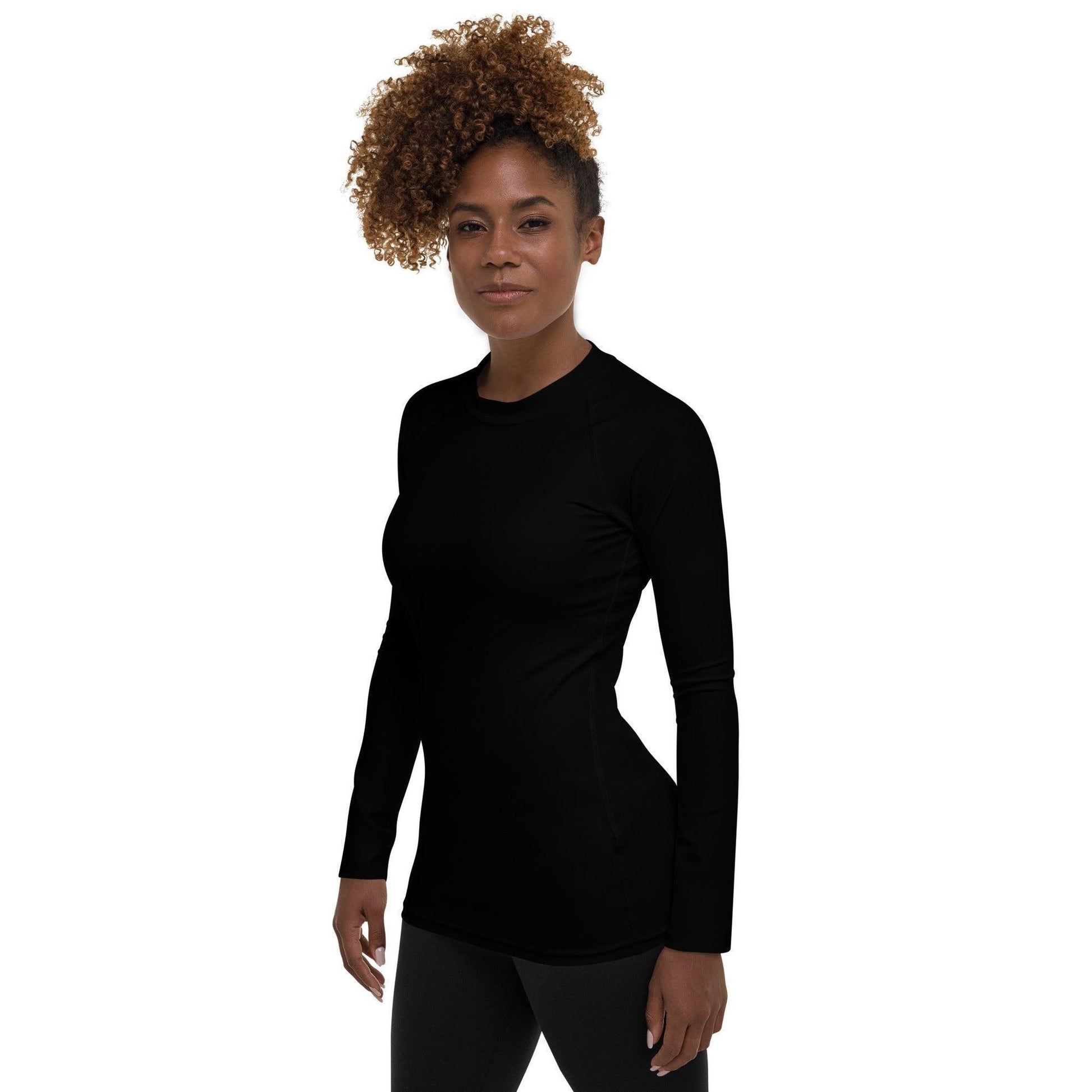 Schwarzes Damen Rash Guard Rash Guard 54.99 4-Wege, Atmungsaktiv, Badebekleidung, bequem, black, einfarbig, Elastan, Feminin, Flachnaht, Guard, Hautschutz, Kompression, Langarm, Langarmshirt, Männermode, Outdoor, Polyester, Rash, Sand, schwarz, Schwimmen, Sonnenschutz, Sportbekleidung, Strandmode, Stretchstoff, Surfen, trocknend, Wassersport, Wind JLR Design