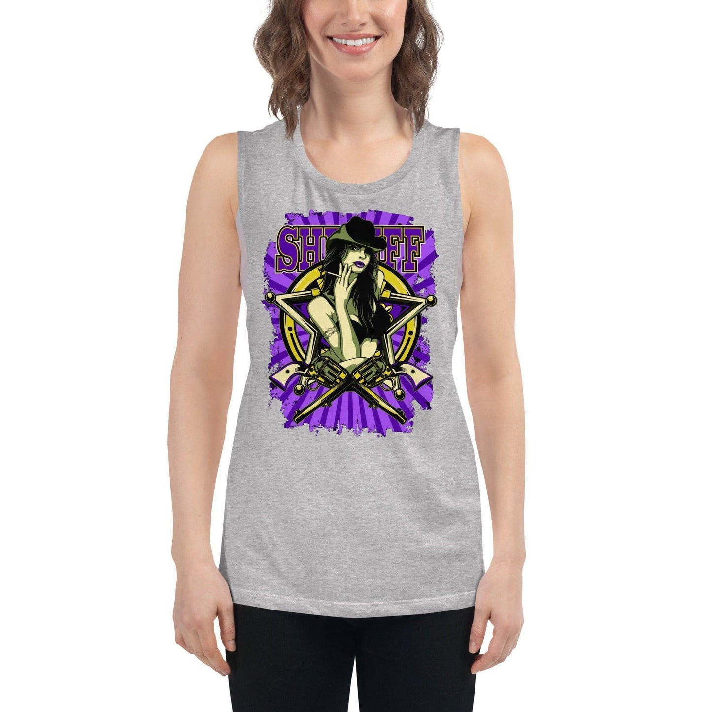 Sheriff Damen Tank Top Tank Top 44.99 aktiv, angenehmes, atmungsaktiv, Ausschnitt, betont, Bewegungsfreiheit, breite, Damen, enganliegend, Farben, Fashion, Figur, Fitness, Frauen, Gym, Look, Mode, Muscle, Must-have, Outfit, Polyester, Sheriff, Sommer, Style, Tank, Top, Tragegefühl, Training, Träger, verschiedene, Viskose JLR Design