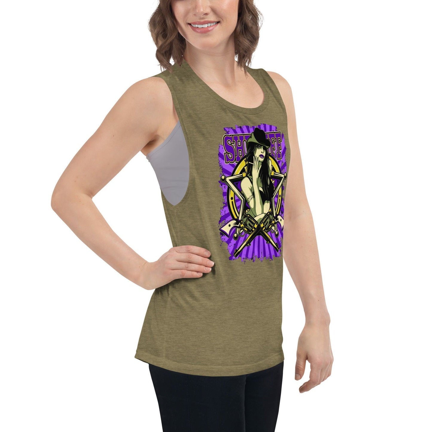 Sheriff Damen Tank Top Tank Top 44.99 aktiv, angenehmes, atmungsaktiv, Ausschnitt, betont, Bewegungsfreiheit, breite, Damen, enganliegend, Farben, Fashion, Figur, Fitness, Frauen, Gym, Look, Mode, Muscle, Must-have, Outfit, Polyester, Sheriff, Sommer, Style, Tank, Top, Tragegefühl, Training, Träger, verschiedene, Viskose JLR Design