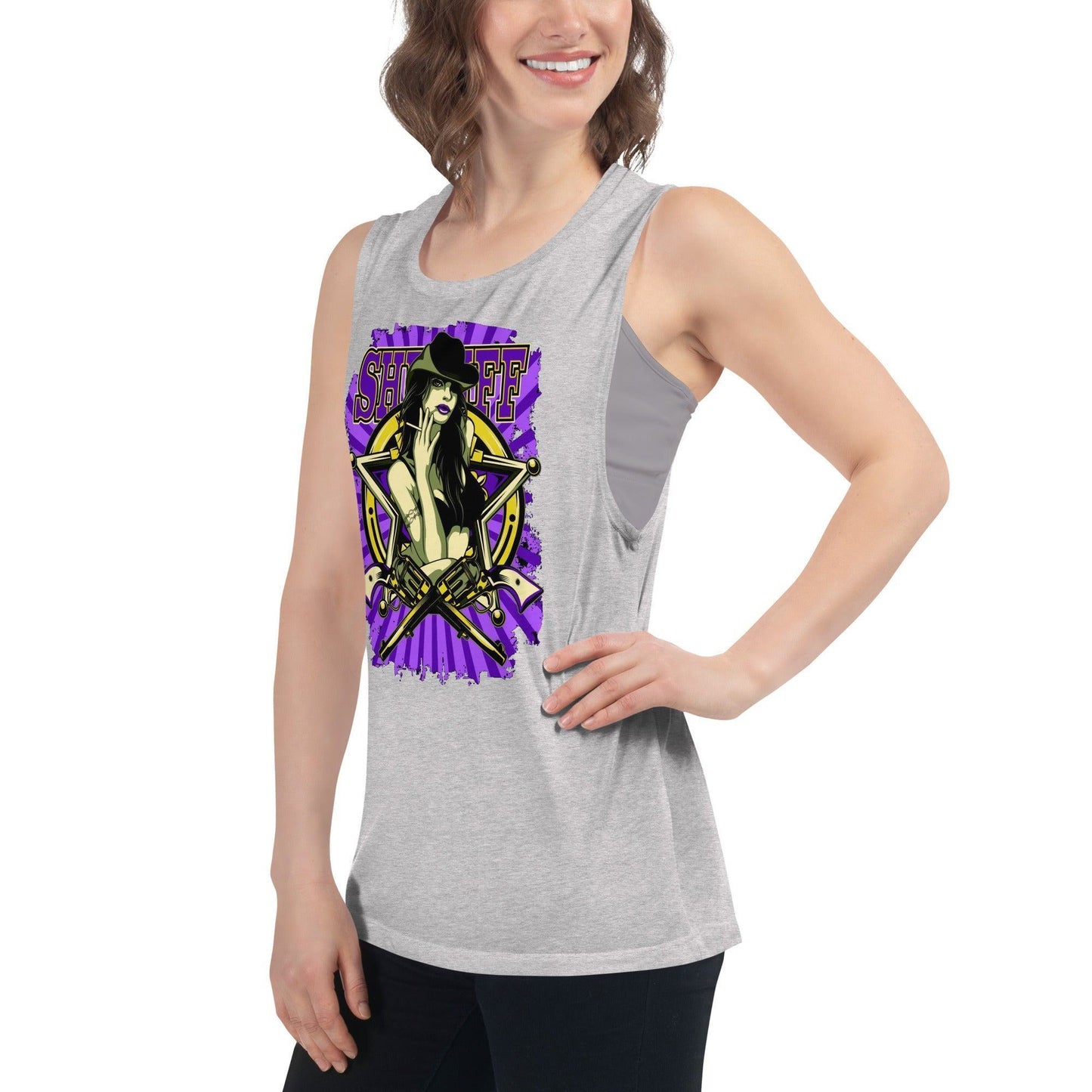 Sheriff Damen Tank Top Tank Top 44.99 aktiv, angenehmes, atmungsaktiv, Ausschnitt, betont, Bewegungsfreiheit, breite, Damen, enganliegend, Farben, Fashion, Figur, Fitness, Frauen, Gym, Look, Mode, Muscle, Must-have, Outfit, Polyester, Sheriff, Sommer, Style, Tank, Top, Tragegefühl, Training, Träger, verschiedene, Viskose JLR Design