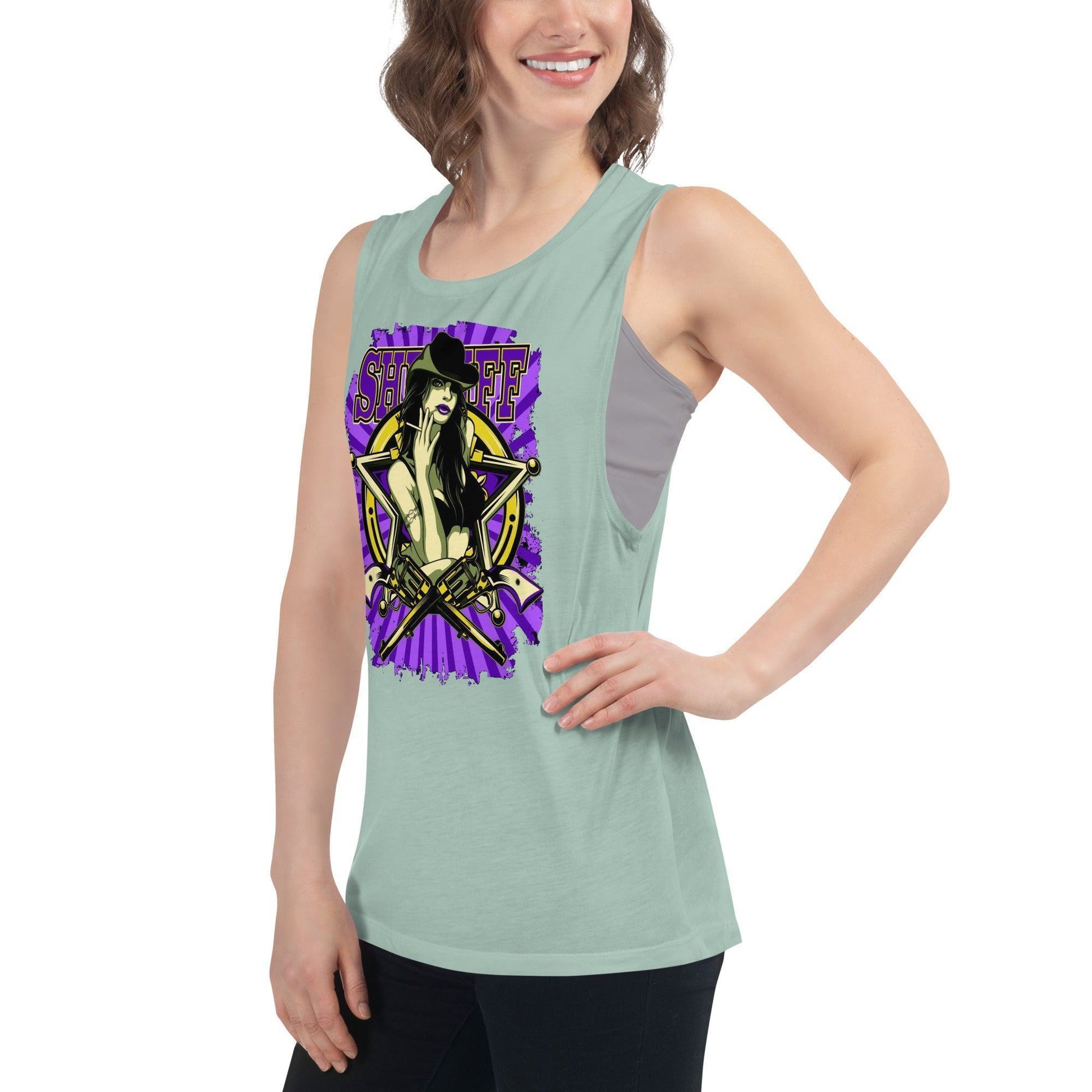 Sheriff Damen Tank Top Tank Top 44.99 aktiv, angenehmes, atmungsaktiv, Ausschnitt, betont, Bewegungsfreiheit, breite, Damen, enganliegend, Farben, Fashion, Figur, Fitness, Frauen, Gym, Look, Mode, Muscle, Must-have, Outfit, Polyester, Sheriff, Sommer, Style, Tank, Top, Tragegefühl, Training, Träger, verschiedene, Viskose JLR Design