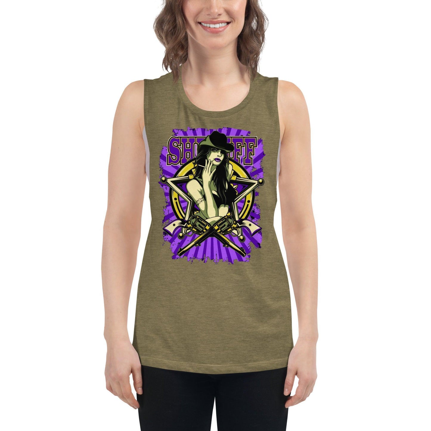 Sheriff Damen Tank Top Tank Top 44.99 aktiv, angenehmes, atmungsaktiv, Ausschnitt, betont, Bewegungsfreiheit, breite, Damen, enganliegend, Farben, Fashion, Figur, Fitness, Frauen, Gym, Look, Mode, Muscle, Must-have, Outfit, Polyester, Sheriff, Sommer, Style, Tank, Top, Tragegefühl, Training, Träger, verschiedene, Viskose JLR Design