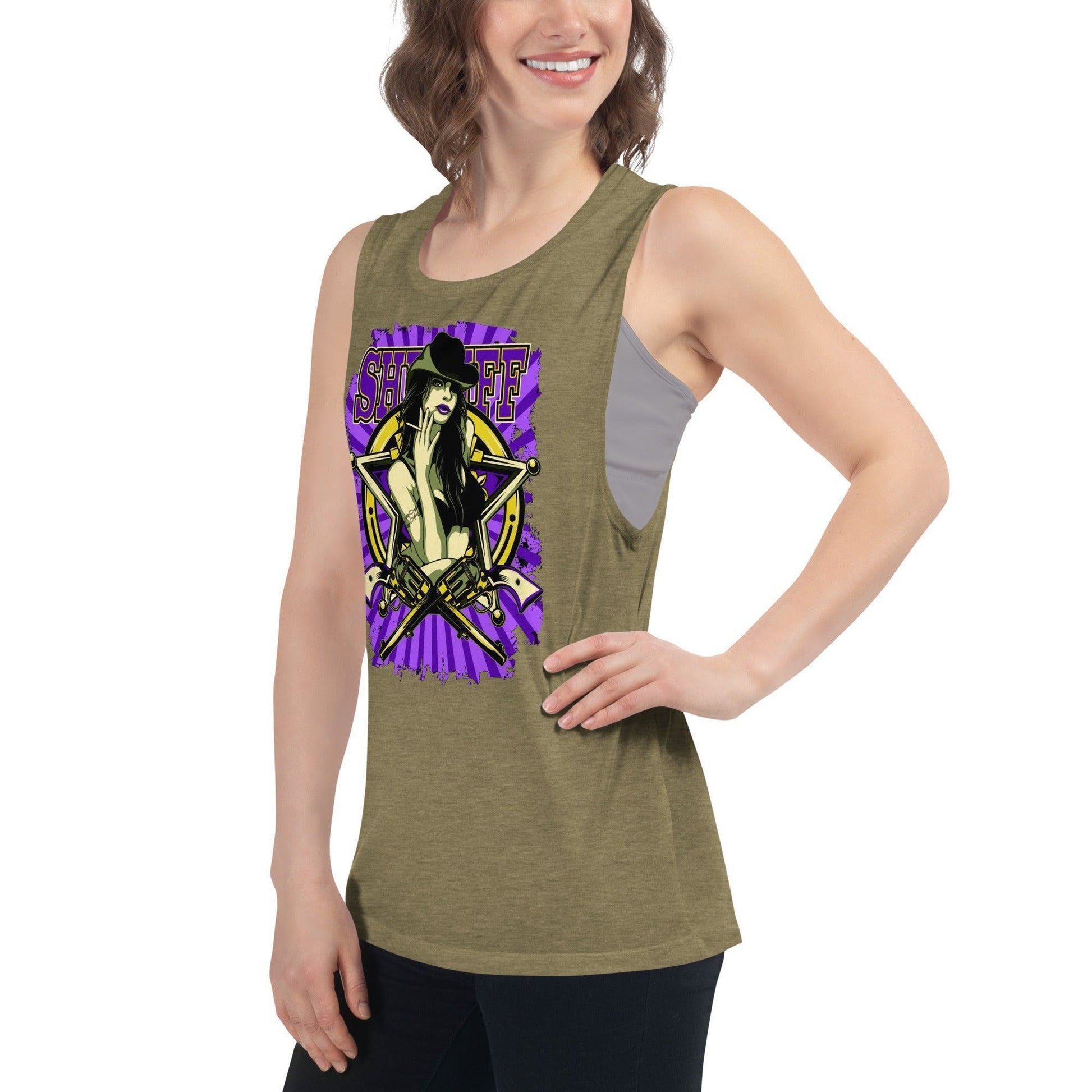 Sheriff Damen Tank Top Tank Top 44.99 aktiv, angenehmes, atmungsaktiv, Ausschnitt, betont, Bewegungsfreiheit, breite, Damen, enganliegend, Farben, Fashion, Figur, Fitness, Frauen, Gym, Look, Mode, Muscle, Must-have, Outfit, Polyester, Sheriff, Sommer, Style, Tank, Top, Tragegefühl, Training, Träger, verschiedene, Viskose JLR Design