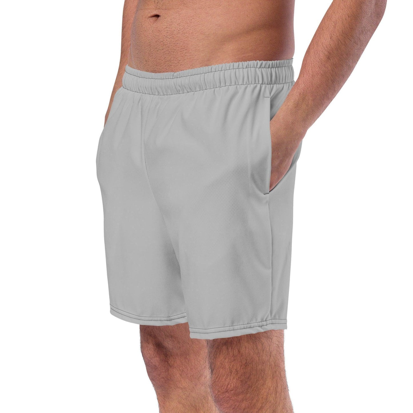 Silberne Herren Badehose Badehose 59.99 Badehose, Badevergnügen, einfarbig, Elastan, Herren, Hüftband, Innenfutter, Komfort, Kordelzug, Mann, Männer, Passform, Polyester, Pool, recycelt, Scheuerschutz, See, silber, silver, trocknend JLR Design