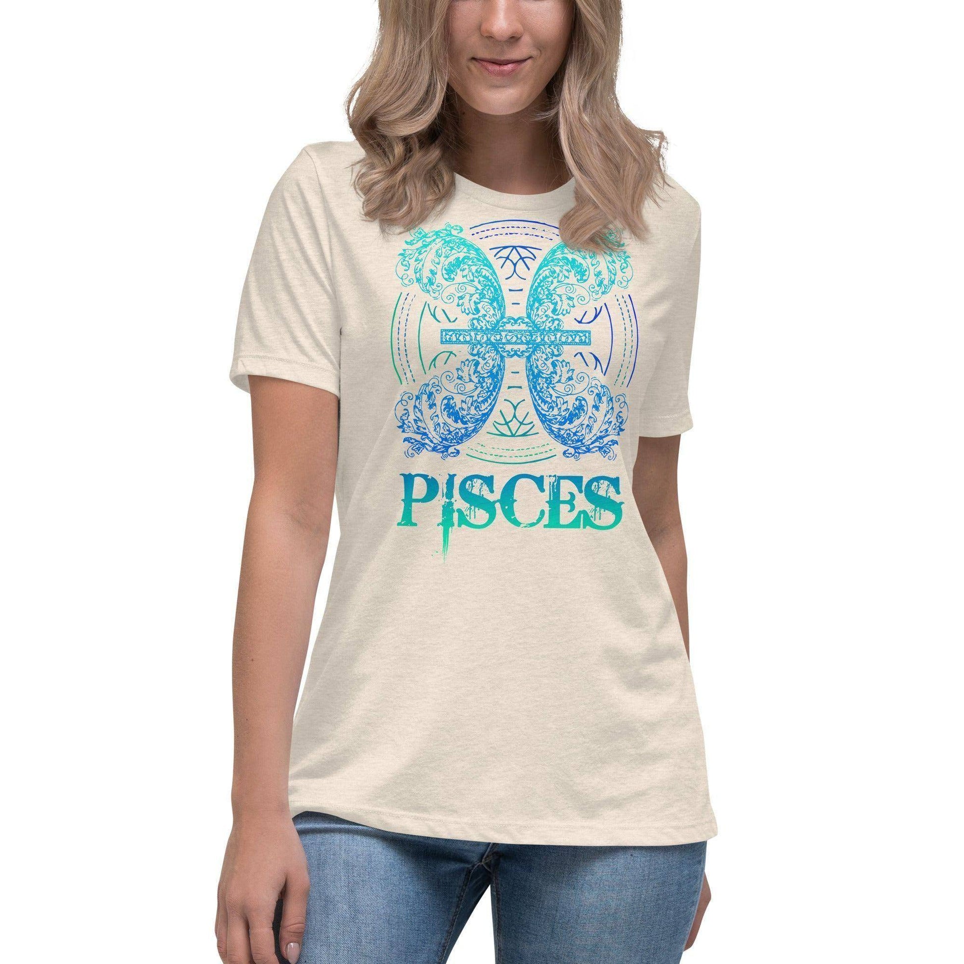 sternzeichen-fische-damen-t-shirt-t-shirt-jlr-design-16251 - JLR Design