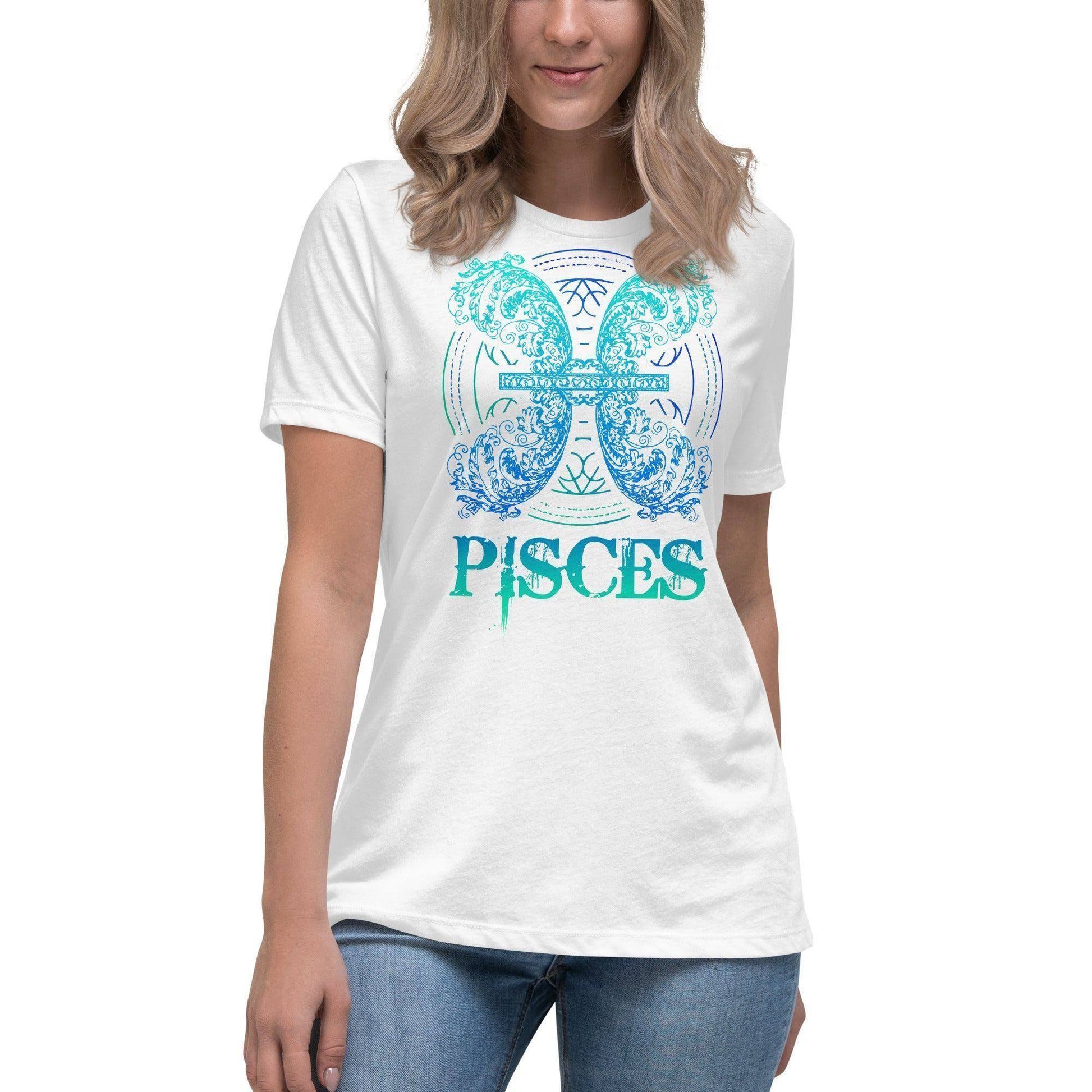 sternzeichen-fische-damen-t-shirt-t-shirt-jlr-design-71729 - JLR Design
