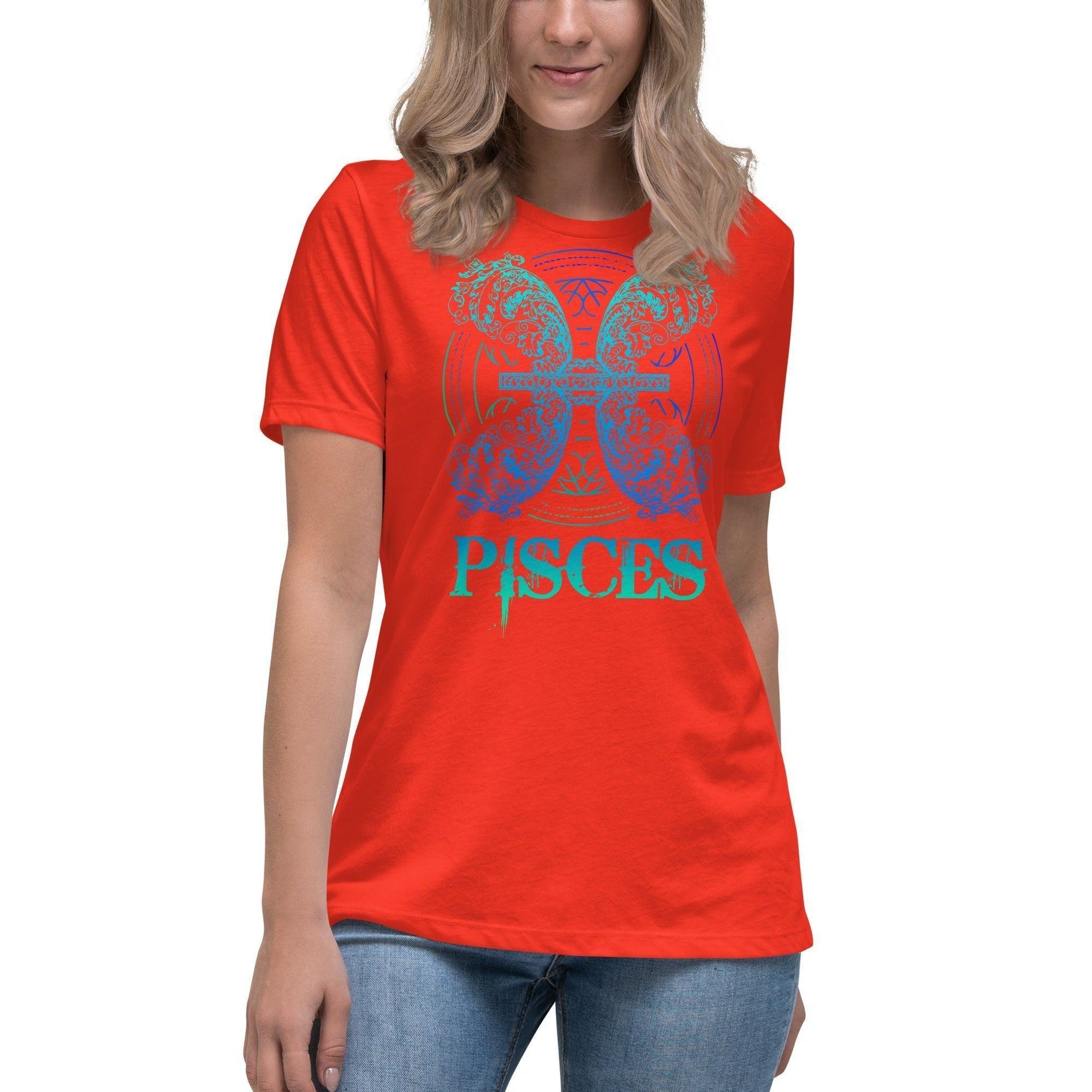 Sternzeichen Fische Damen T-Shirt T-Shirt JLR Design