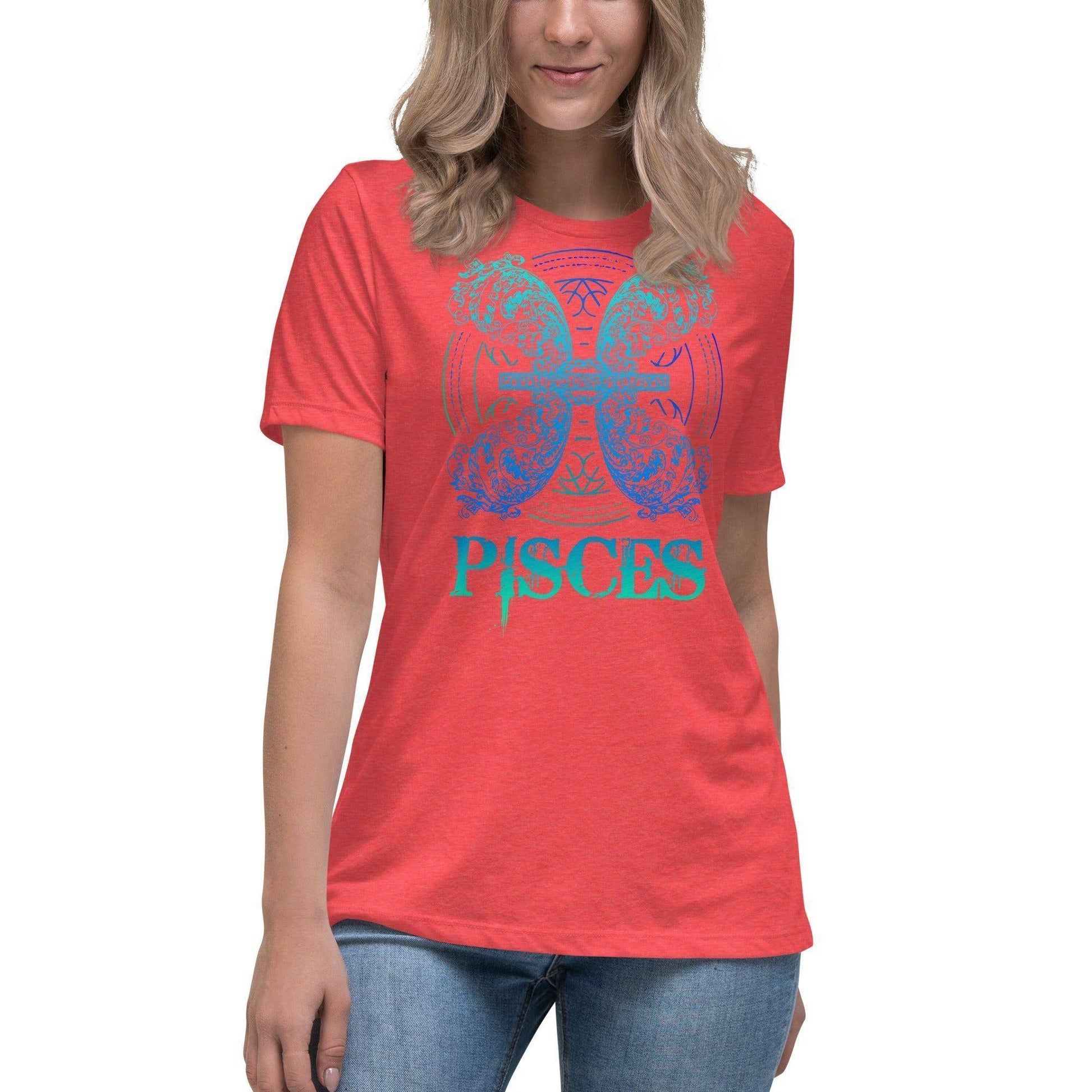 sternzeichen-fische-damen-t-shirt-t-shirt-jlr-design-30465 - JLR Design